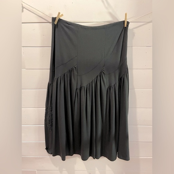 crazy line Dresses & Skirts - ❣️🖤 CRAZY LINE – Black Embroidered Skirt Size 14